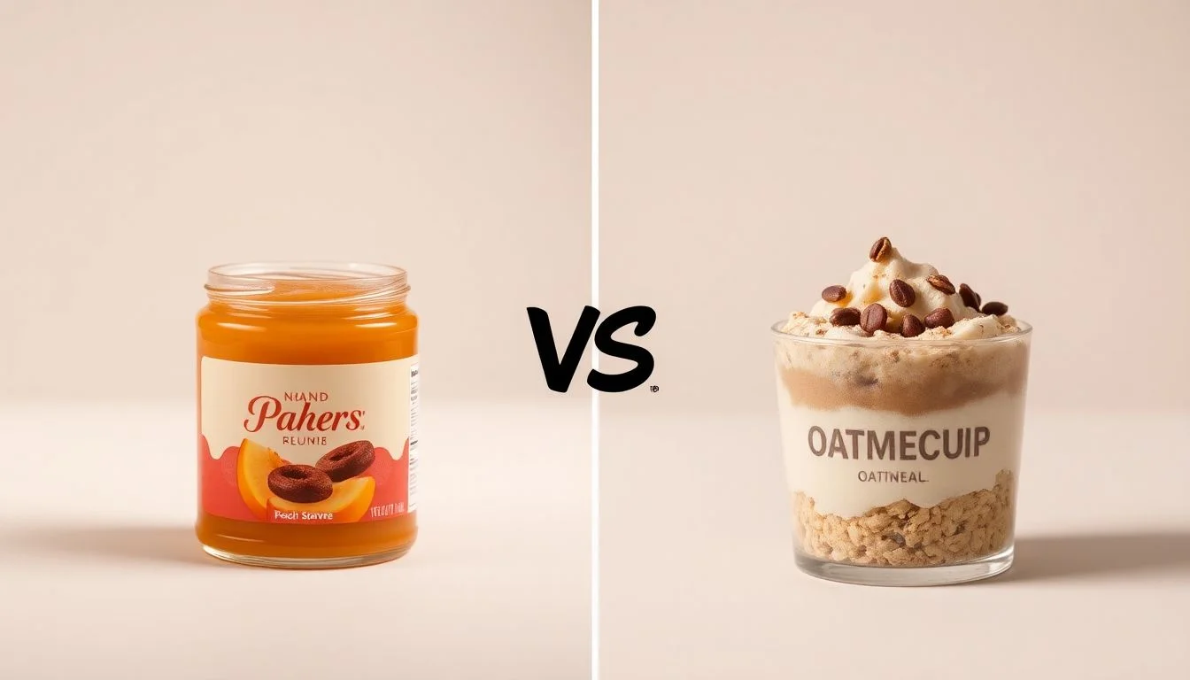 Peach Preserves vs Oatmeal Power Cup Maple & Brown Sugar