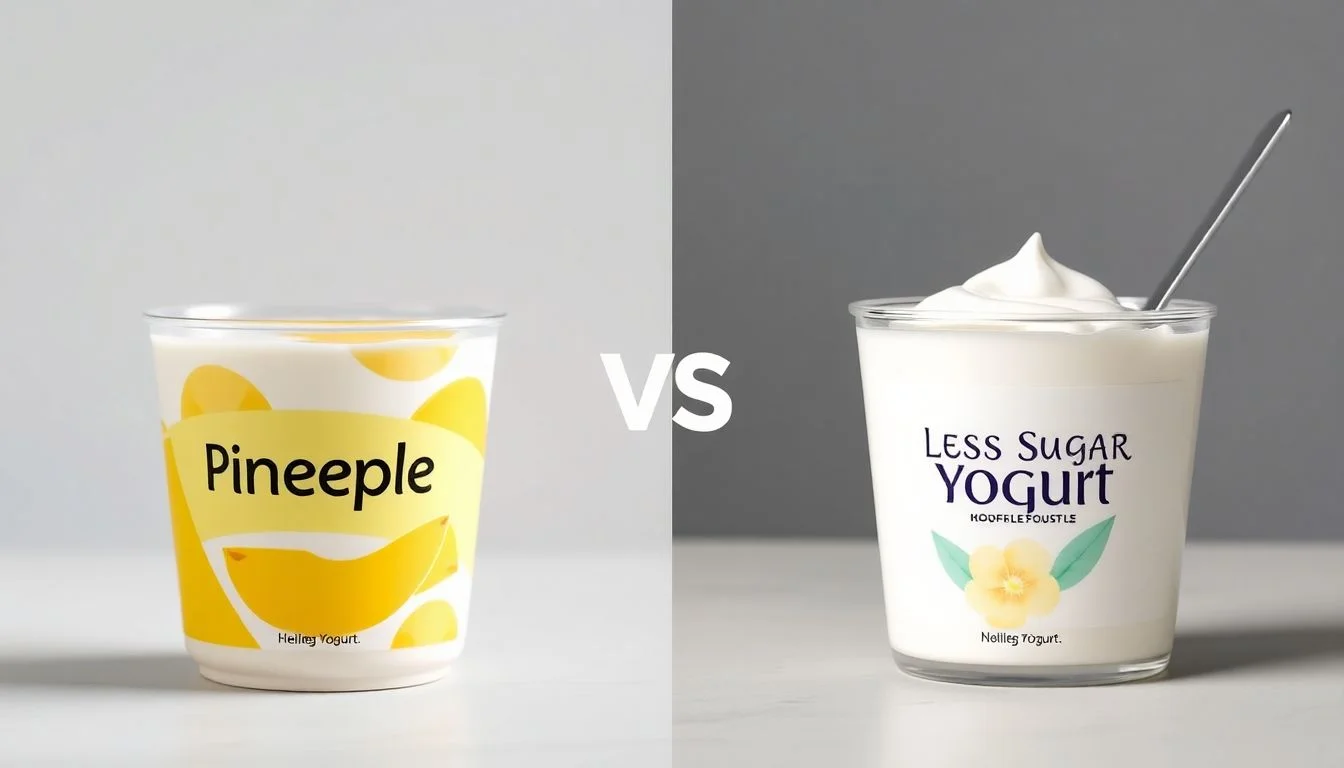 Pineapple Drinking Yogurt vs Less Sugar Madagascar Vanilla & Cinnamon
