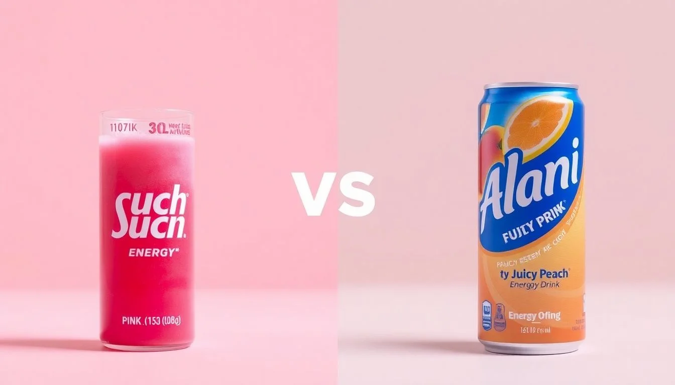 Pink Slush Energy vs Alani Juicy Peach Energy Drink