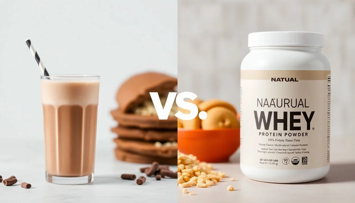 Protein Shake vs Natural 100% Whey Protein Powder