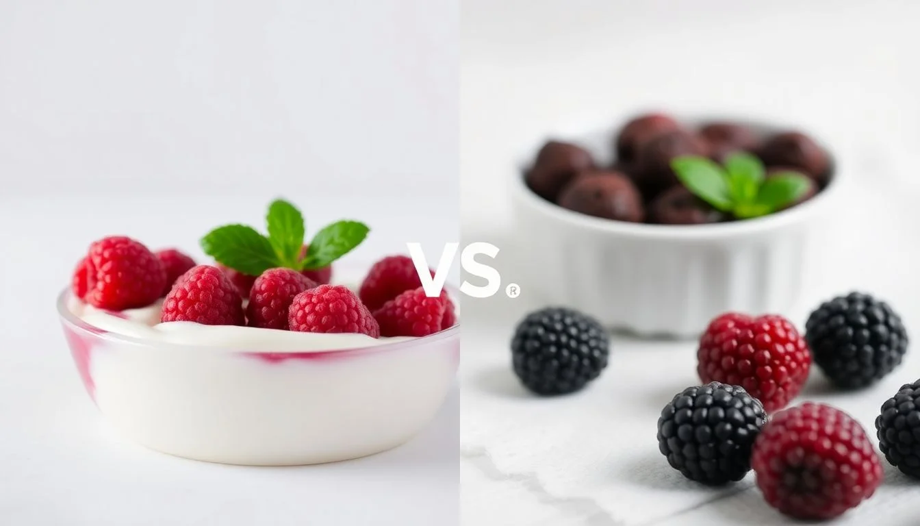 Raspberry vs KroFro Dark Chocolate Covered Raspberries vs