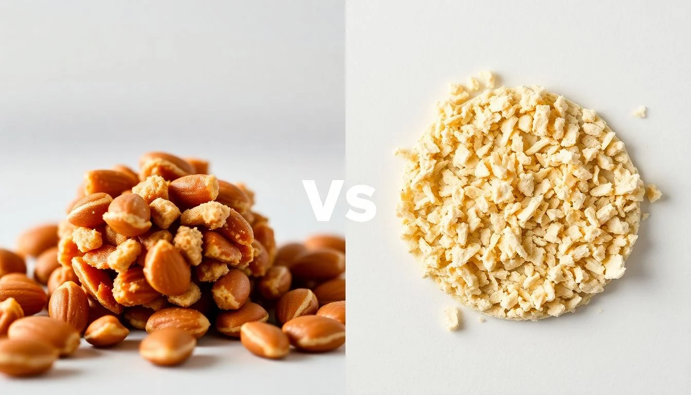 Salted caramel almond crunch Zero Sugar Added vs Nutritional yeast vsf mini flake