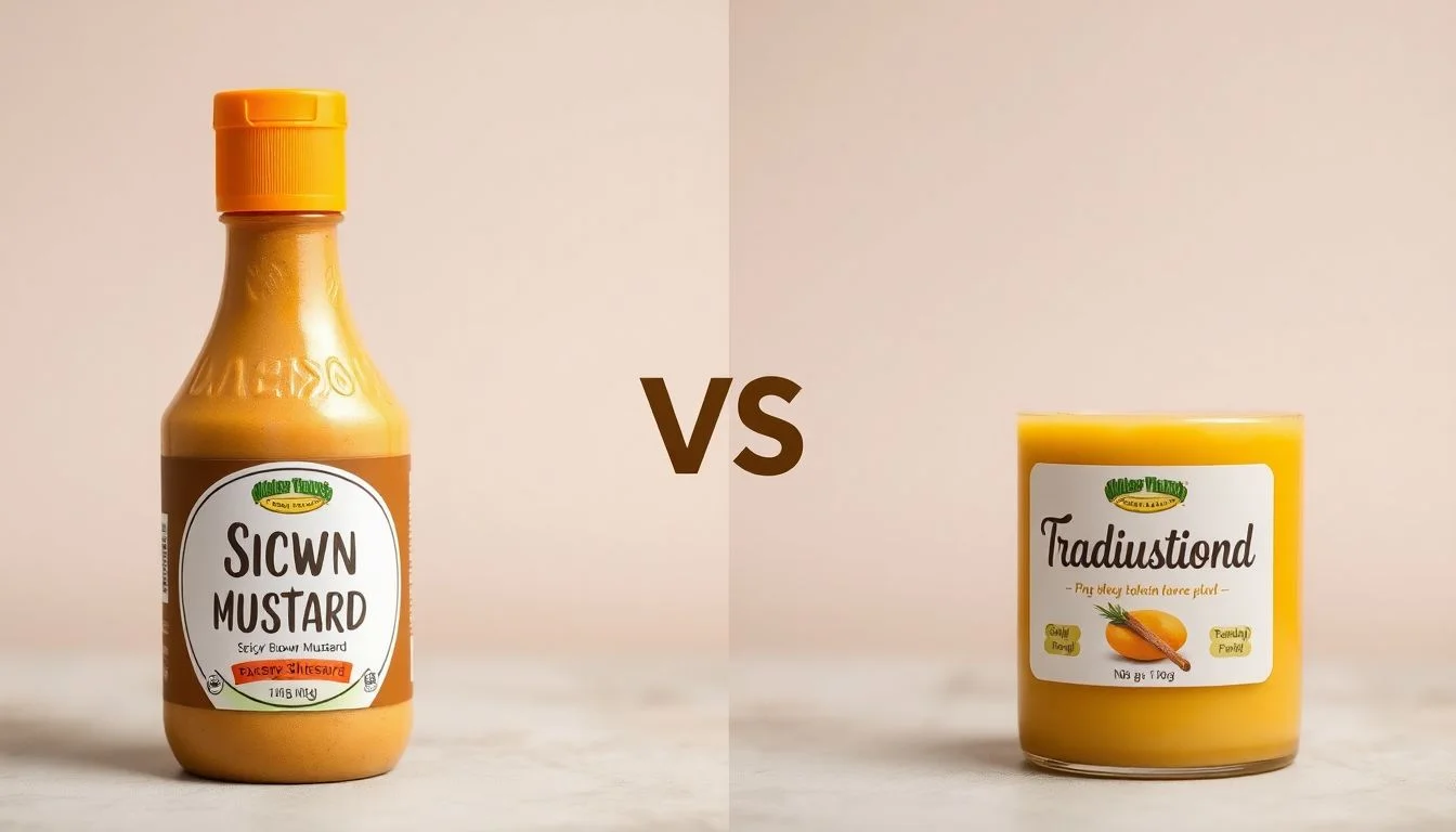 Spicy Brown Mustard vs Traditional Yellow Mustard