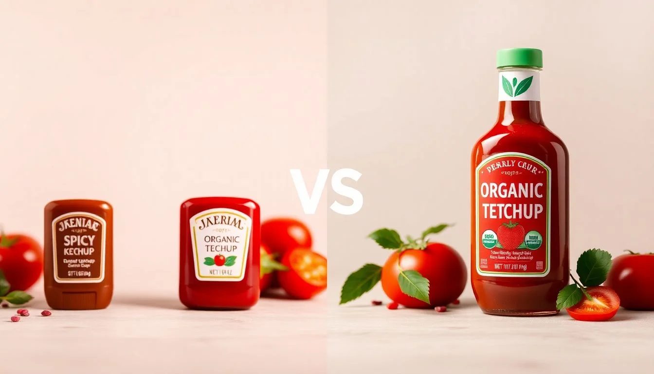 Spicy Ketchup vs Organic Tomato Ketchup