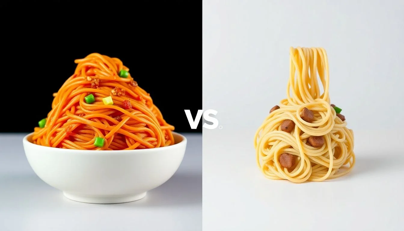 TERIYAKI NOODLES vs Rice Noodles Linguine