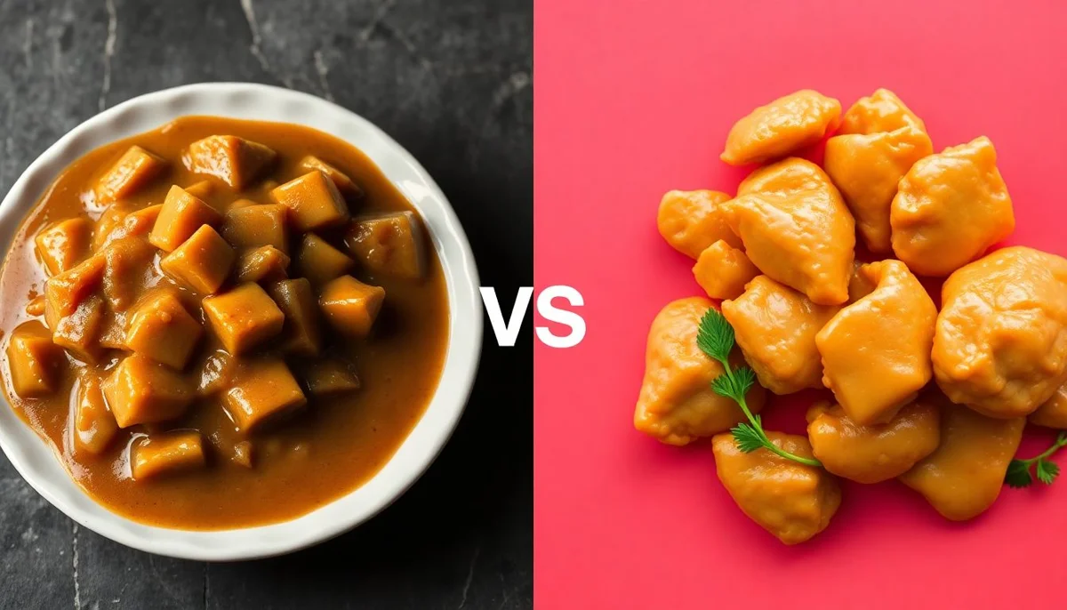 Turkey Gravy vs Plant Chicken Pieces