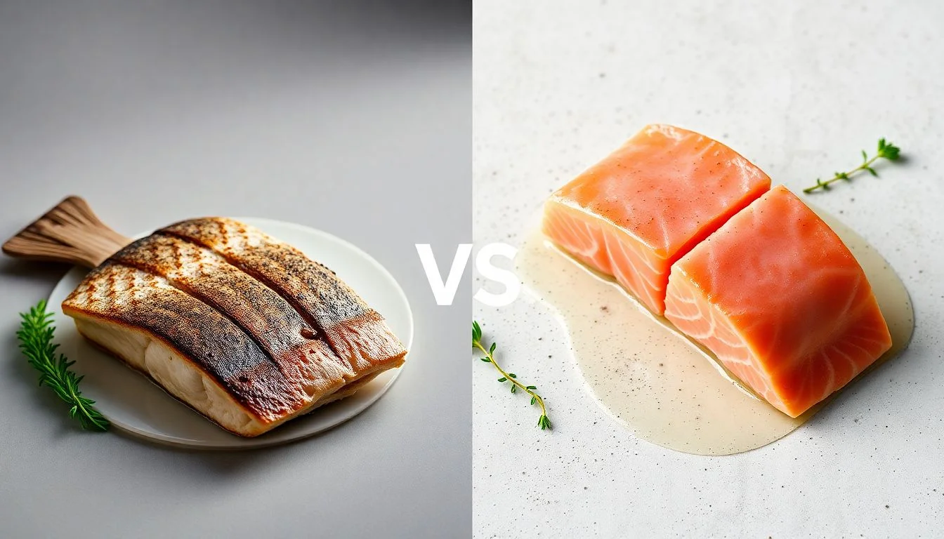 Wild Chilean Sea Bass Previously Frozen vs Pink Salmon
